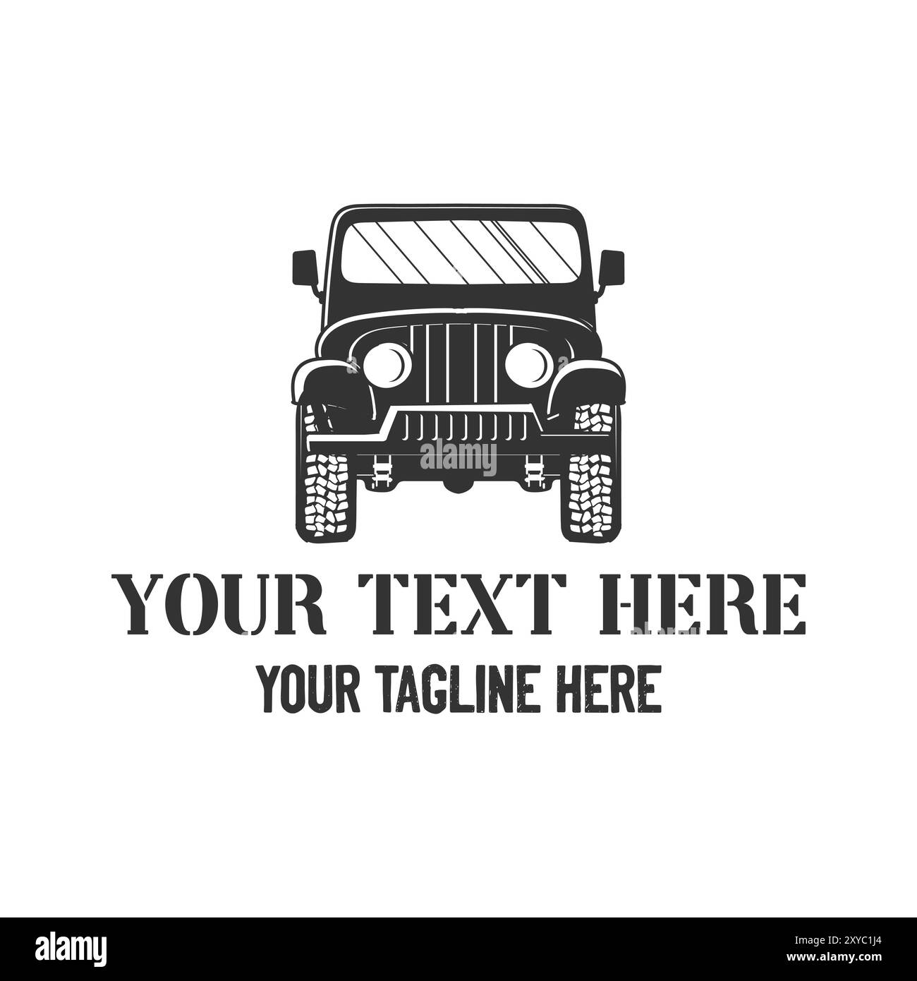 Vintage Retro Heavy Off Road Auto Illustration Vektor Bild Stock Vektor