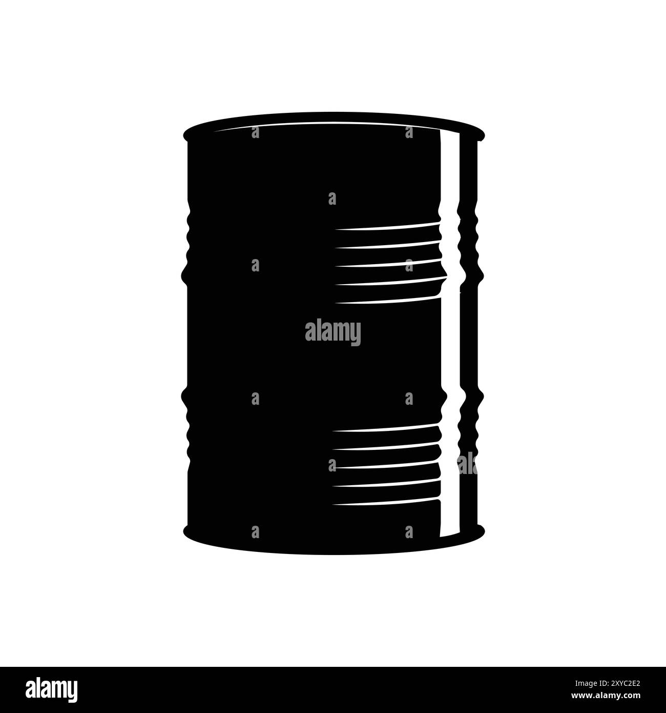 Vintage Retro isolierte Öl- oder Benzinfass Trommel auf weißem Hintergrund. Vektorabbildung Stock Vektor