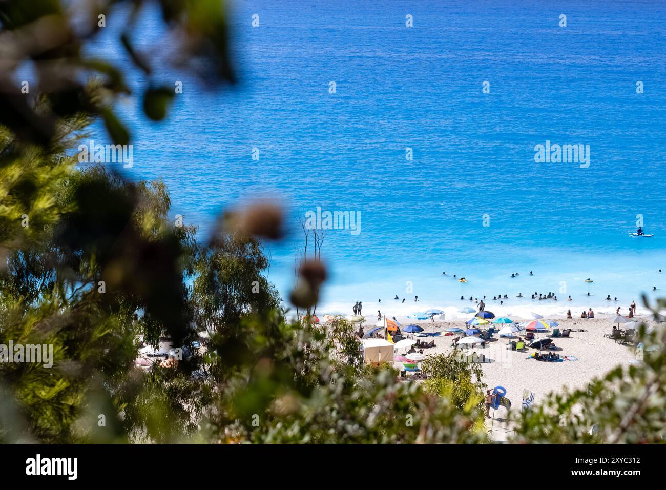 Lefkada Meeresblaue Wellen Stockfoto