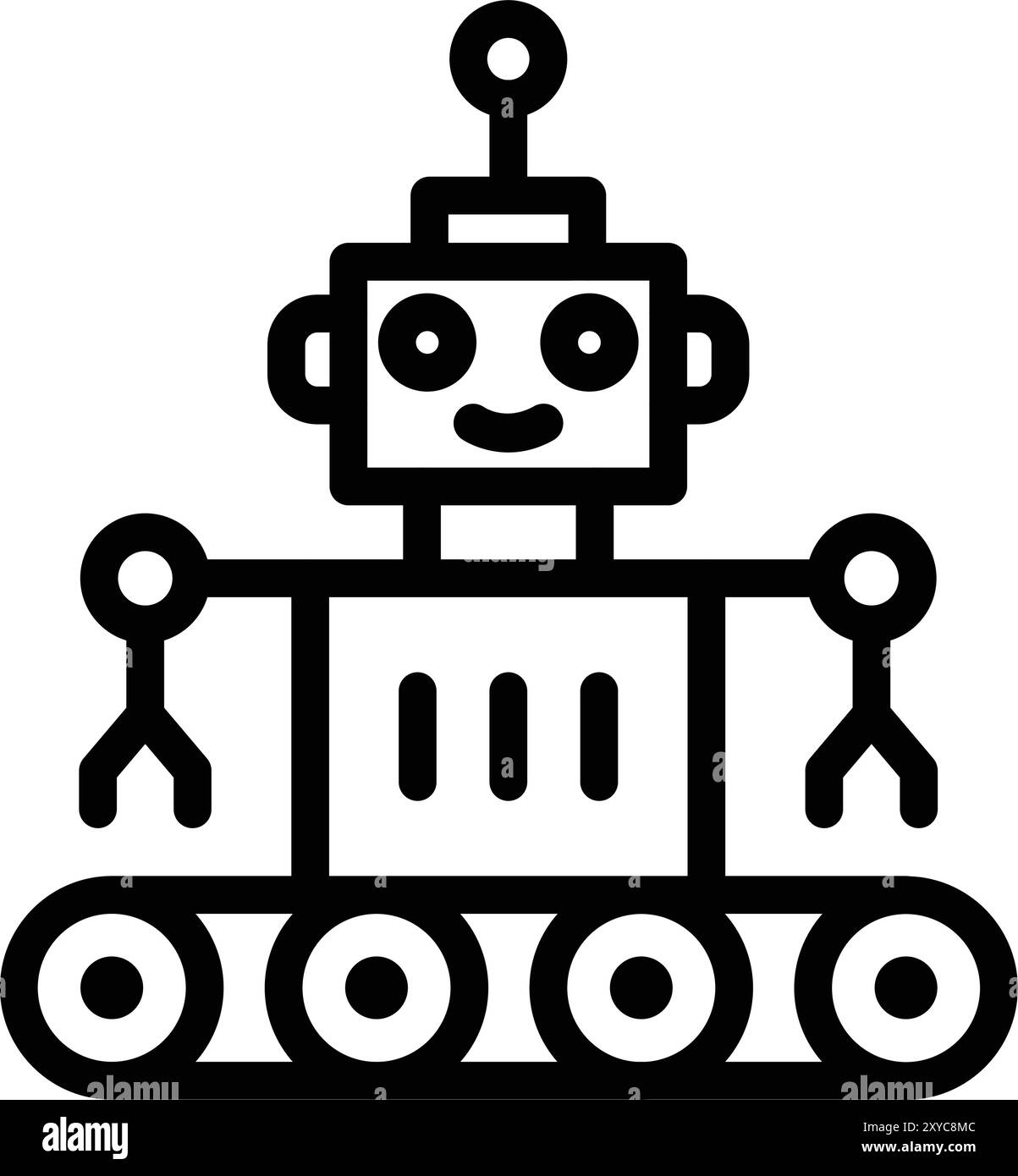 Illustration Des Robotervektors Stock Vektor