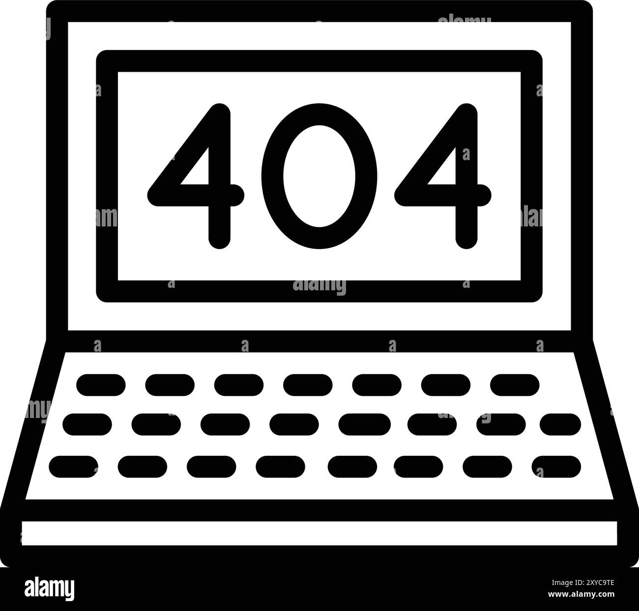 404 Fehler Vektorsymbol Design-Illustration Stock Vektor