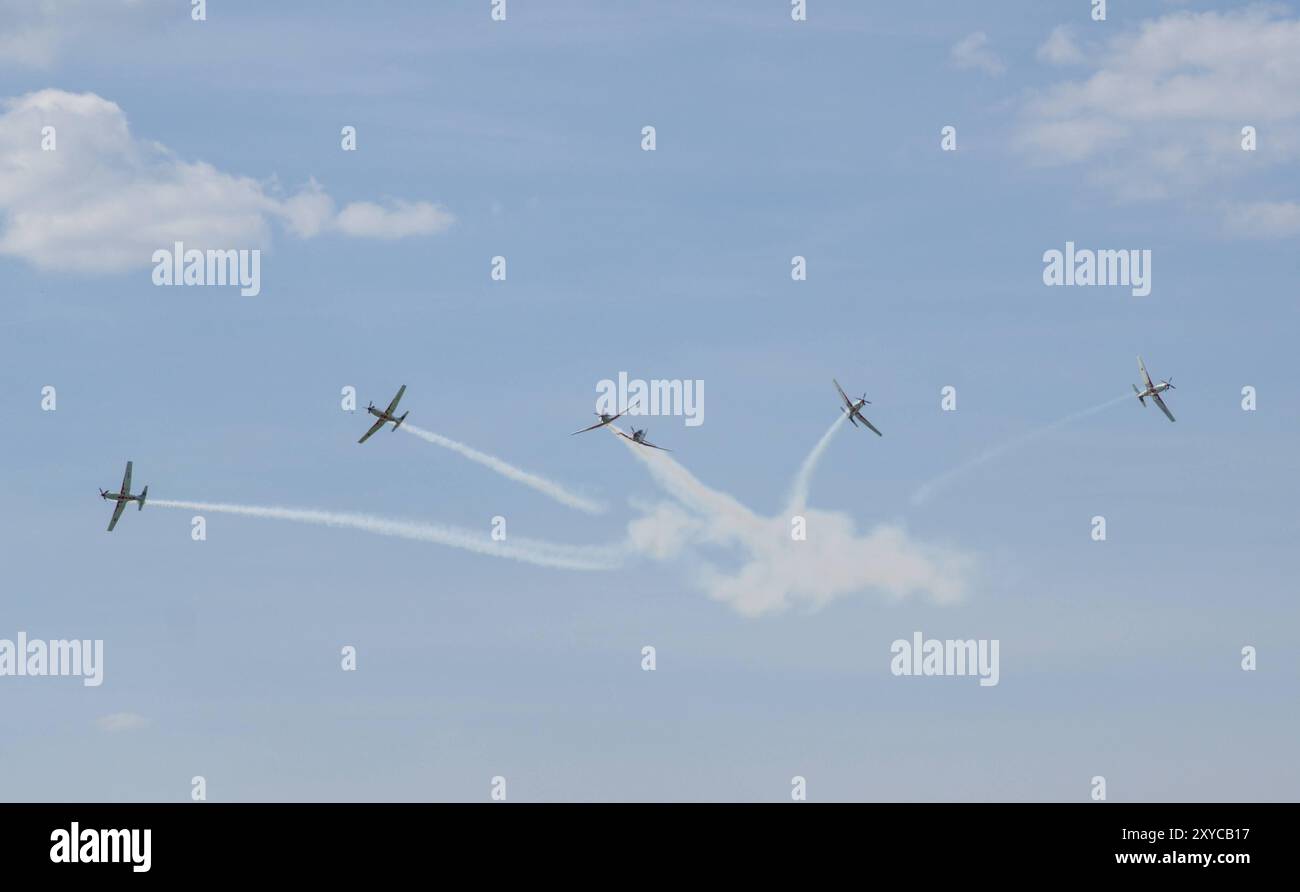 Kroatisches Kunstflugteam der Luftwaffe „The Wings of Storm (Krila Oluje)“ Stockfoto