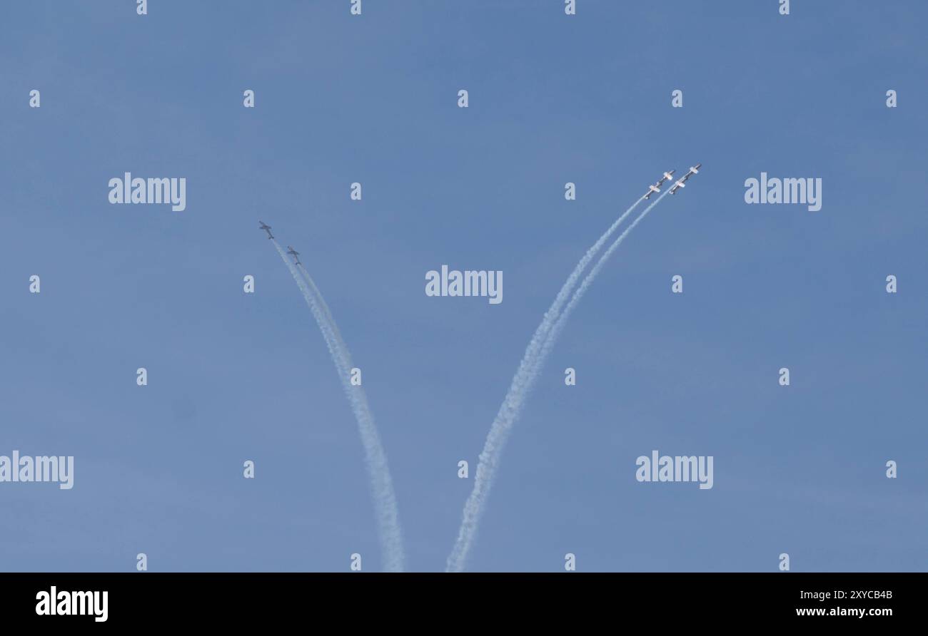 Kroatisches Kunstflugteam der Luftwaffe „The Wings of Storm (Krila Oluje)“ Stockfoto