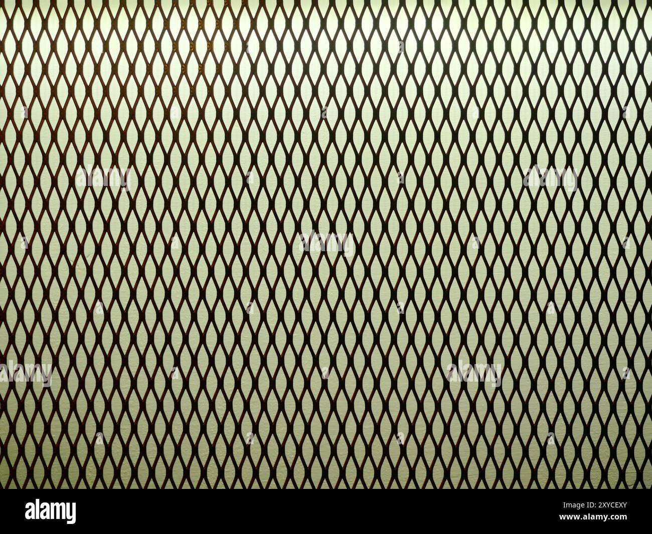 Das feinmaschige Schutzgitter bietet eine robuste Struktur, ideal für den Einsatz als Textur oder Hintergrund, perfekt für industrielle Anwendungen. Stockfoto