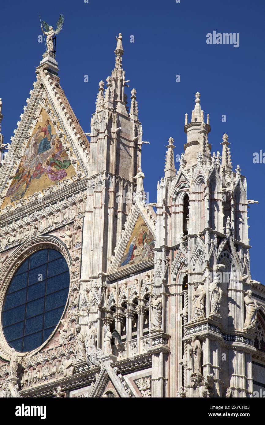 Nahaufnahme der Kathedrale von Siena Stockfoto