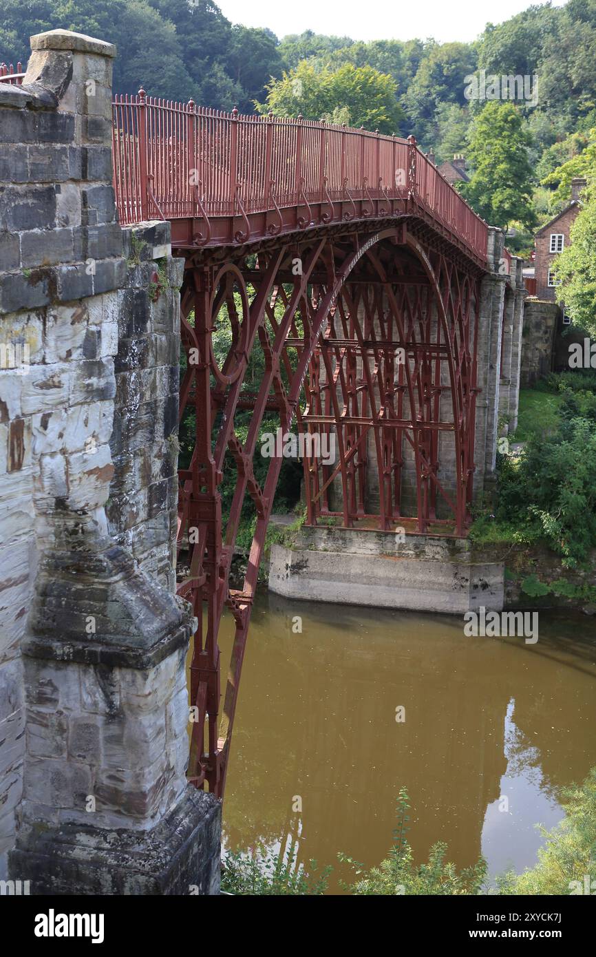 Ironbridge Eisenbrücke UNESCO-Weltkulturerbe Ironbridge Gorge Shropshire Großbritannien Stockfoto