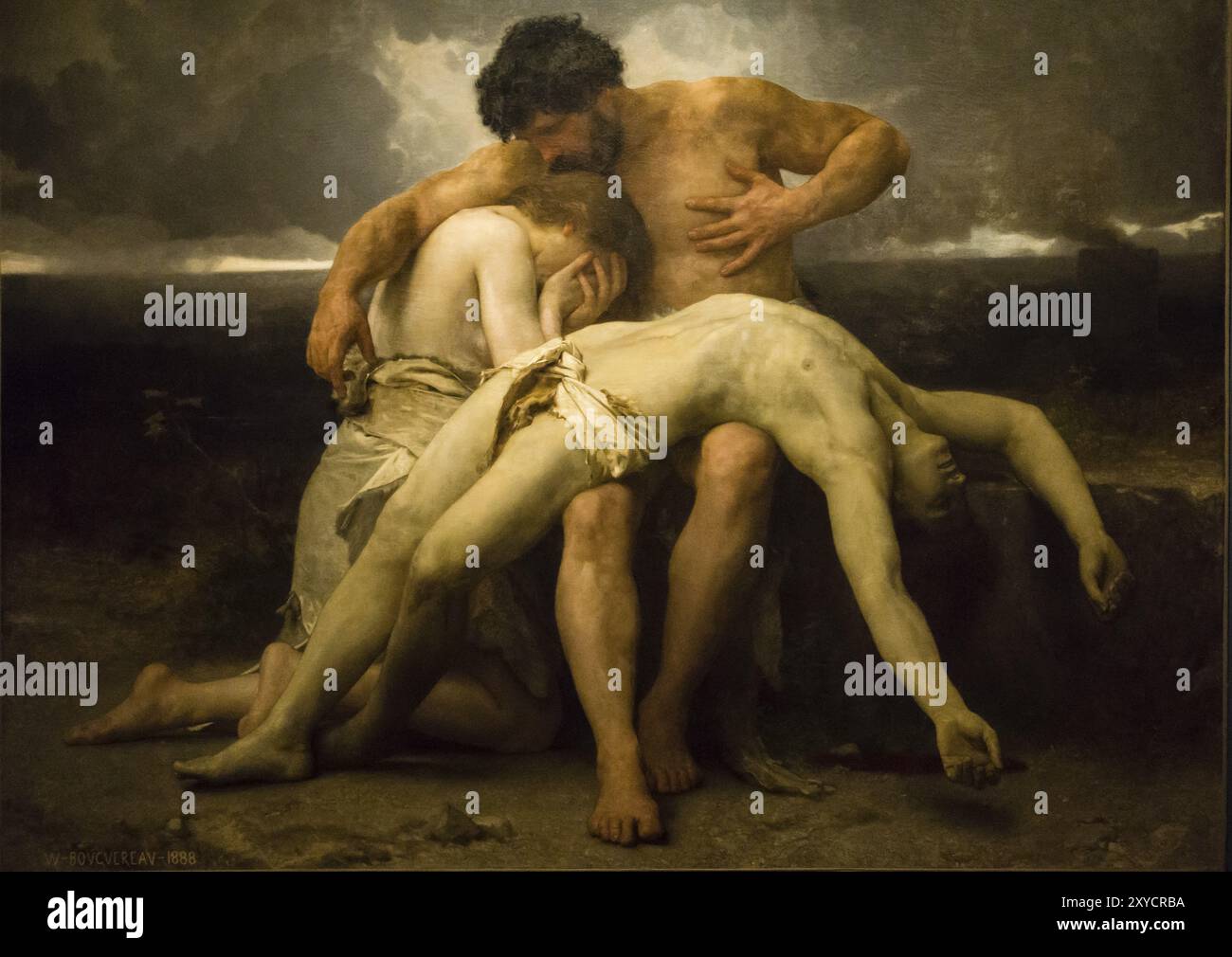 Premier deuil (El Primer duelo), Bouguereau, William Adolphe, 1888, oleo sobre tela, Museo Nacional de Bellas Artes (MNBA), Buenos Aires, republica AR Stockfoto