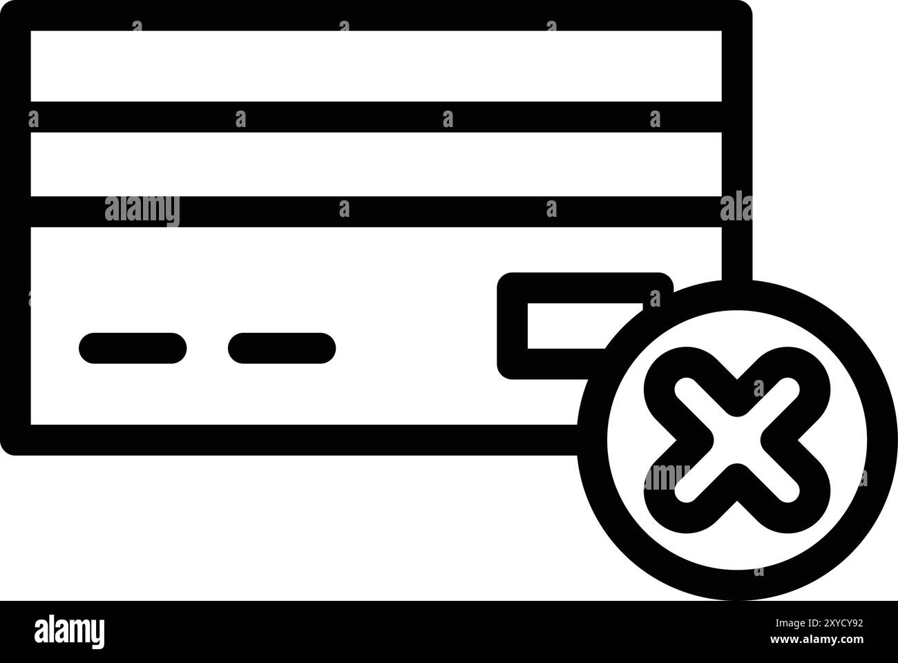 Vektorsymbol für nicht erfolgreiche Zahlung Stock Vektor