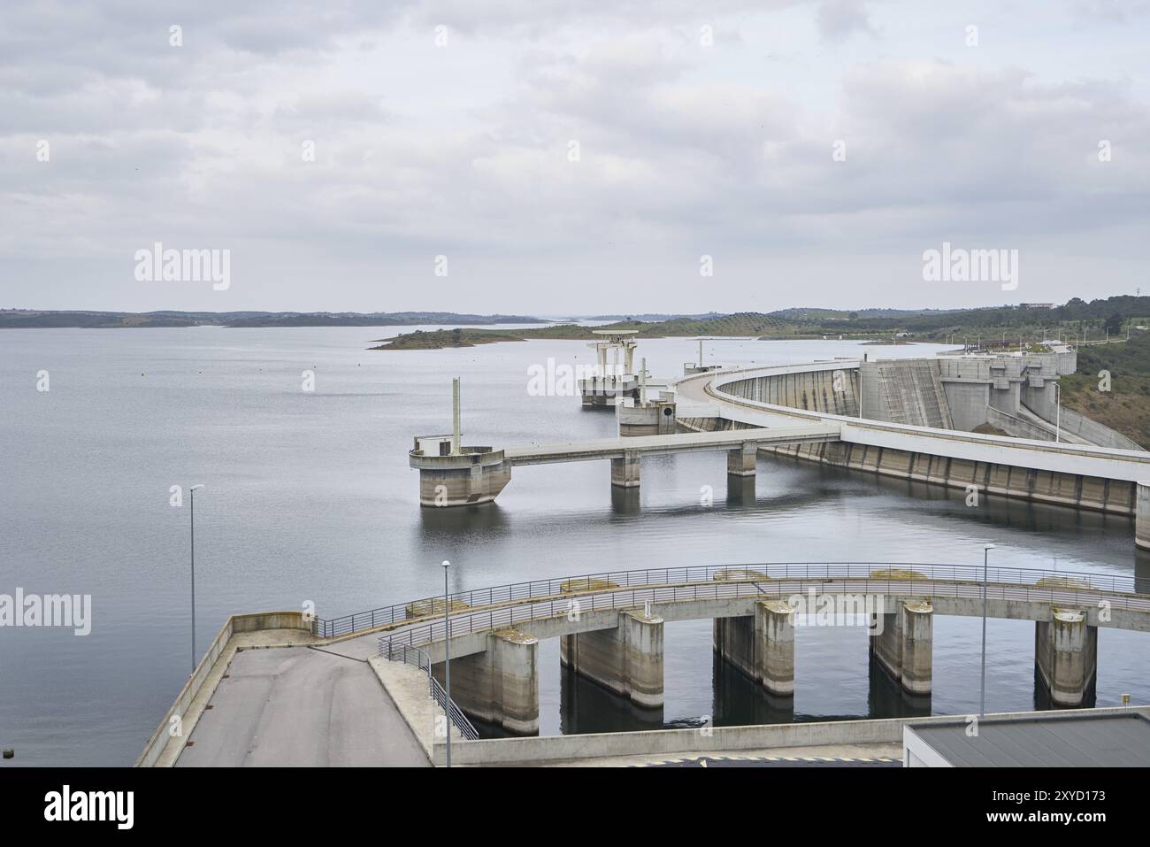 Barragem do Alqueva Damm in Alentejo, Portugal, Europa Stockfoto