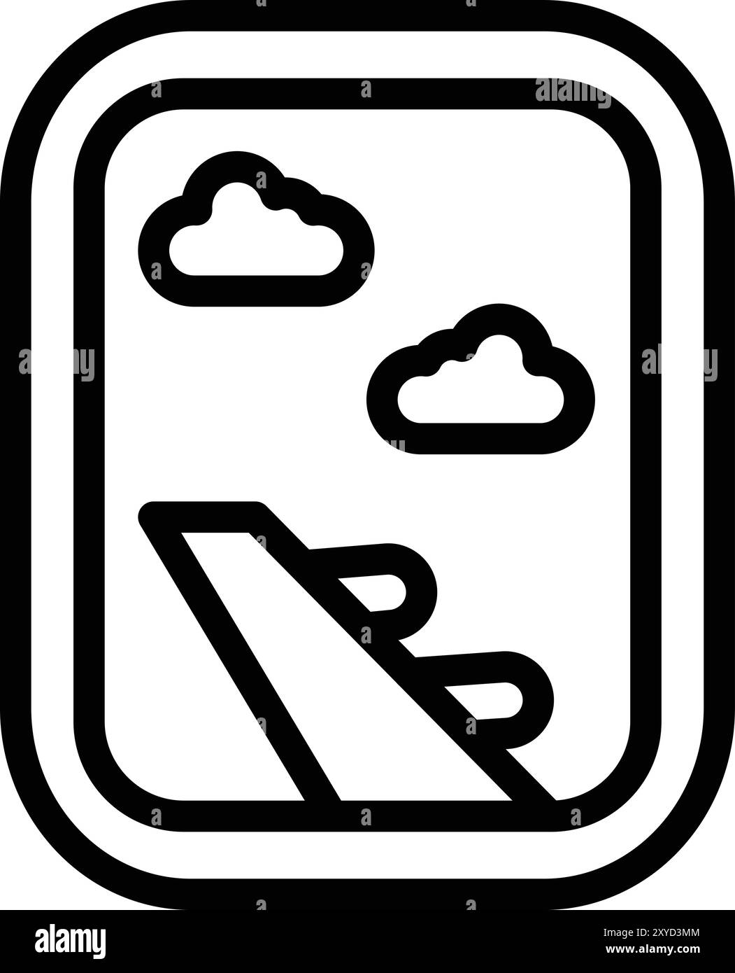Flugzeugfenster Vektor Symbol Design Illustration Stock Vektor