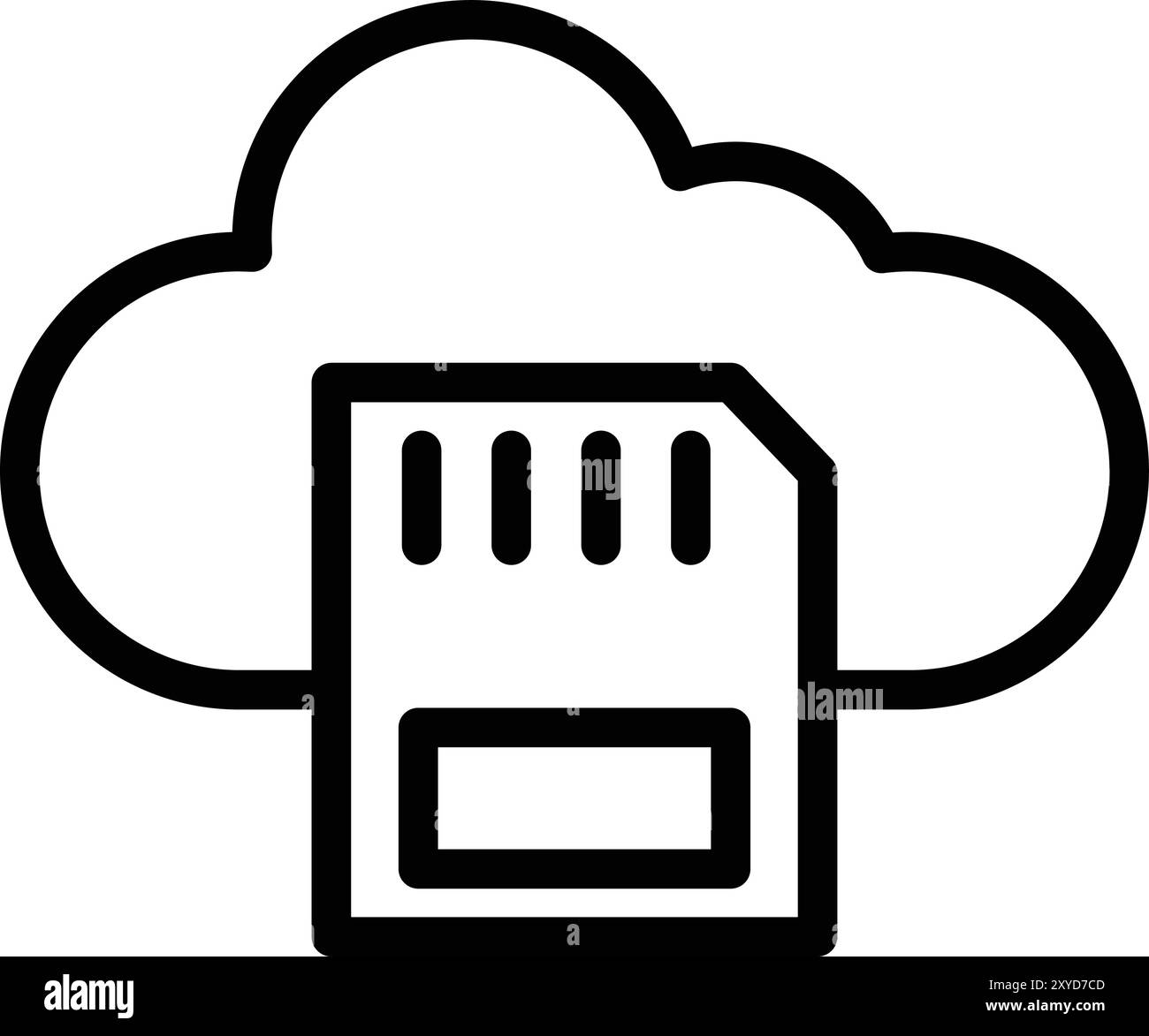 SD-Karte Vektorsymbol Design-Illustration Stock Vektor