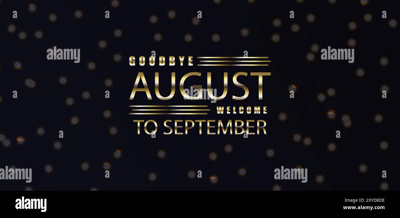 September Ein Neuanfang nach Ende August Stock Vektor