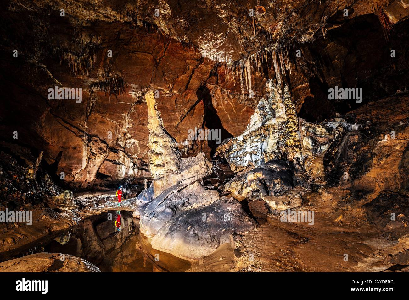 Baradla Barlang, Höhle, Aggteleki Nemzeti Park, Ungarn Stockfoto