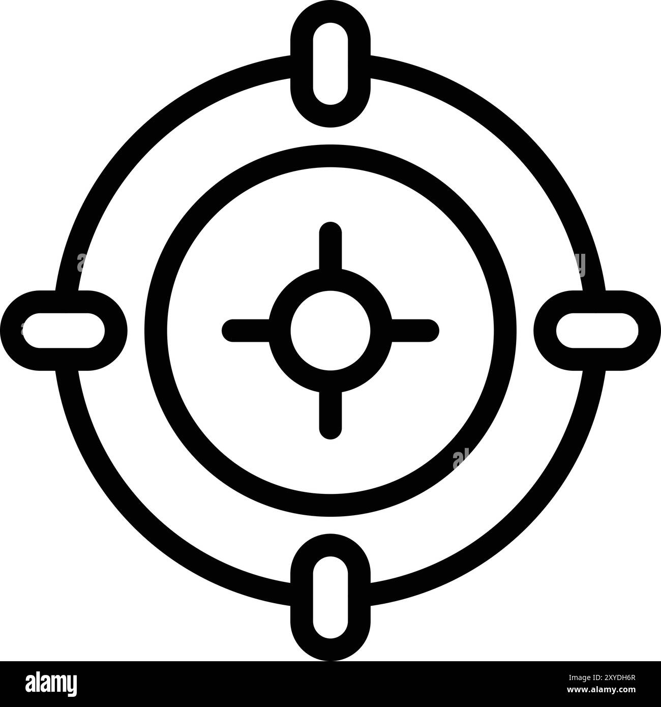 Aim-Vektor-Symbol Design-Illustration Stock Vektor