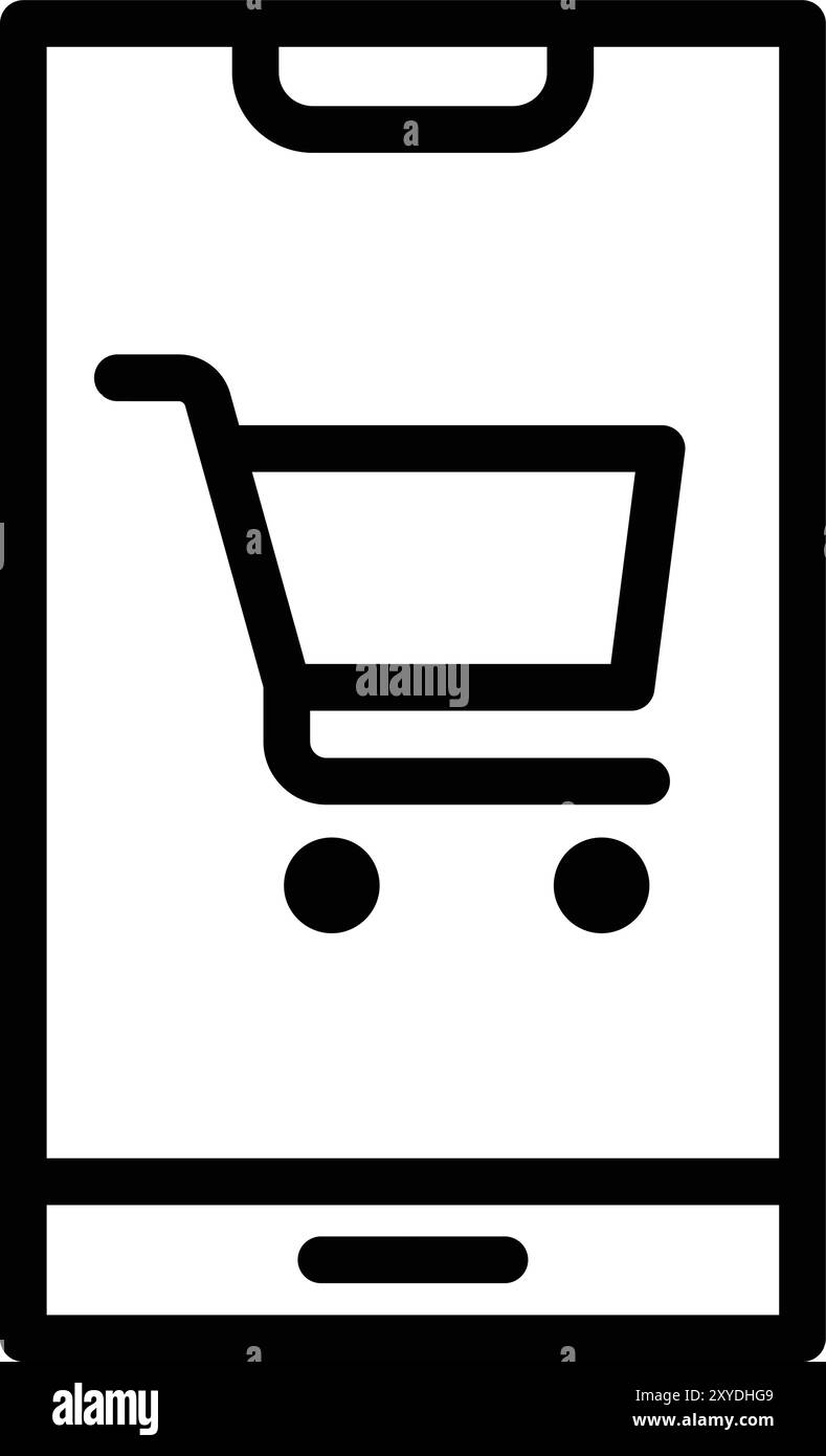 Online-Shopping Vektor-Symbol Design Illustration Stock Vektor