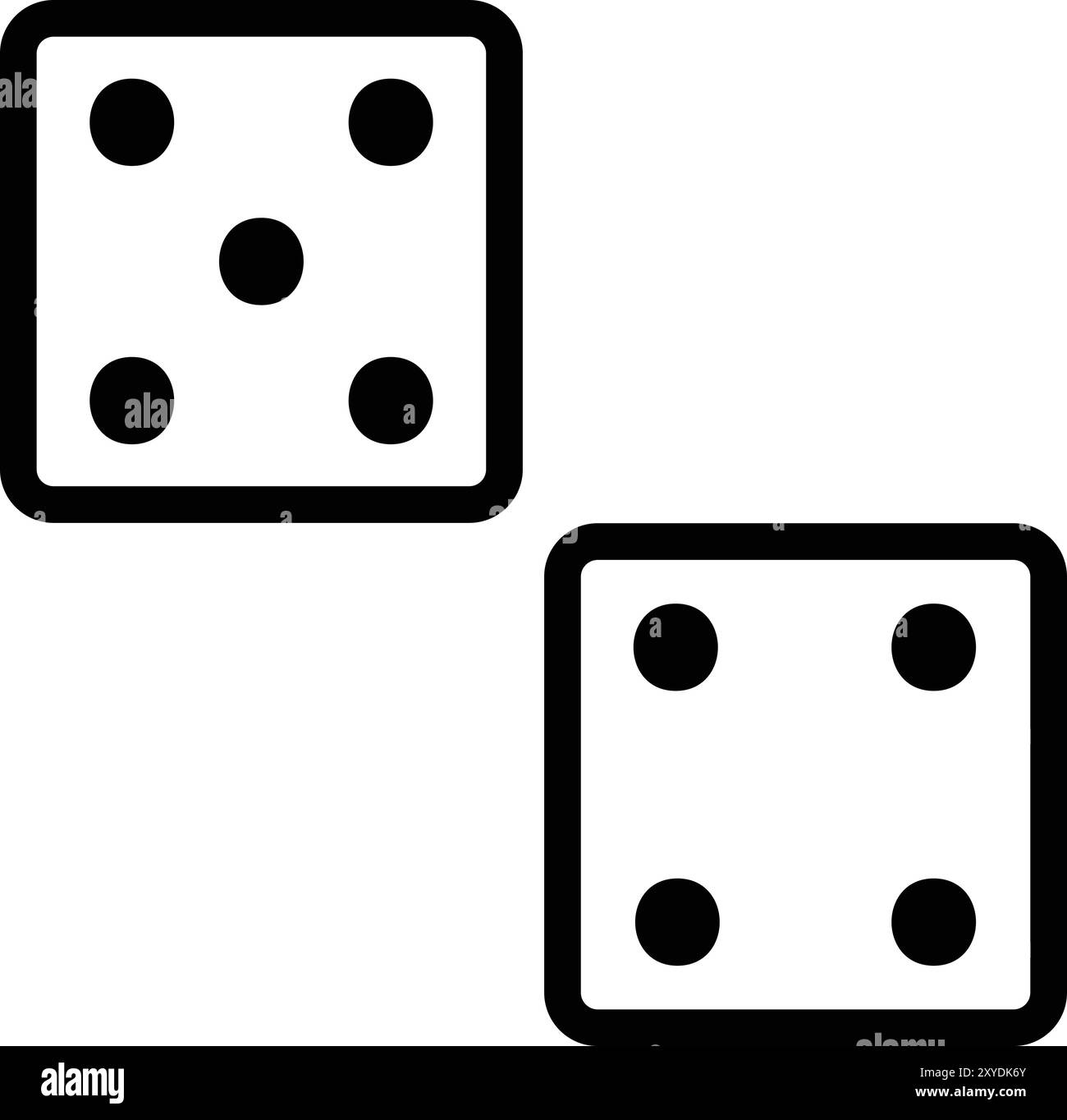 Dices Vector Icon Design Illustration Stock Vektor