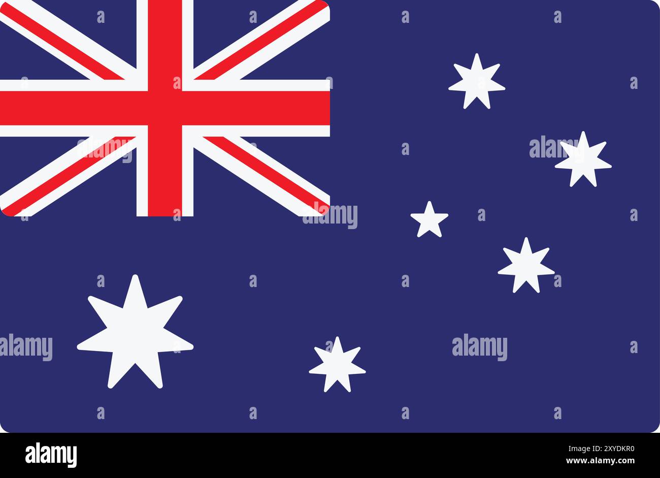 Australien Flagge Vektor-illustration Stock Vektor
