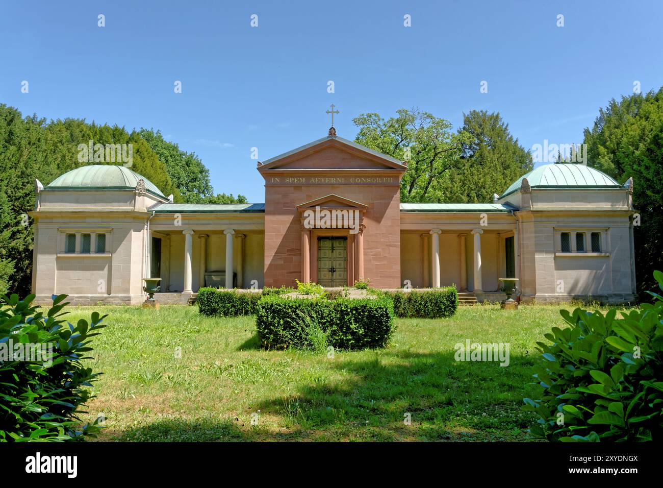 Alter Mausoleum Park Rosenhoehe Stockfoto