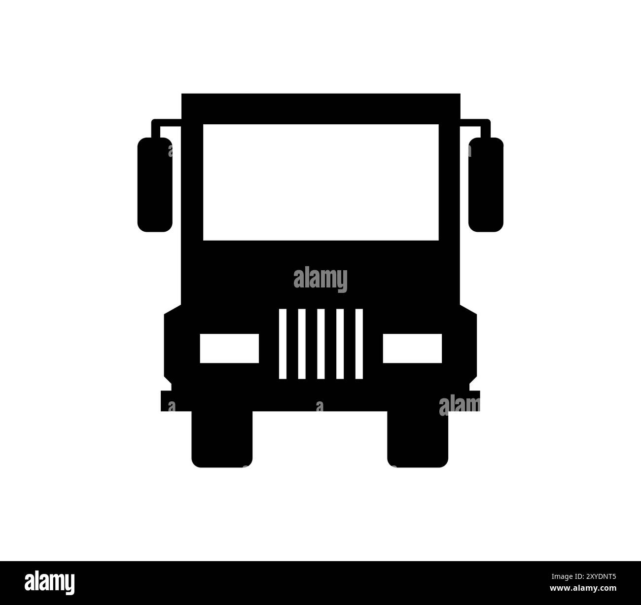 Lkw-Symbol in Vektor auf weißem Hintergrund dargestellt Stockfoto