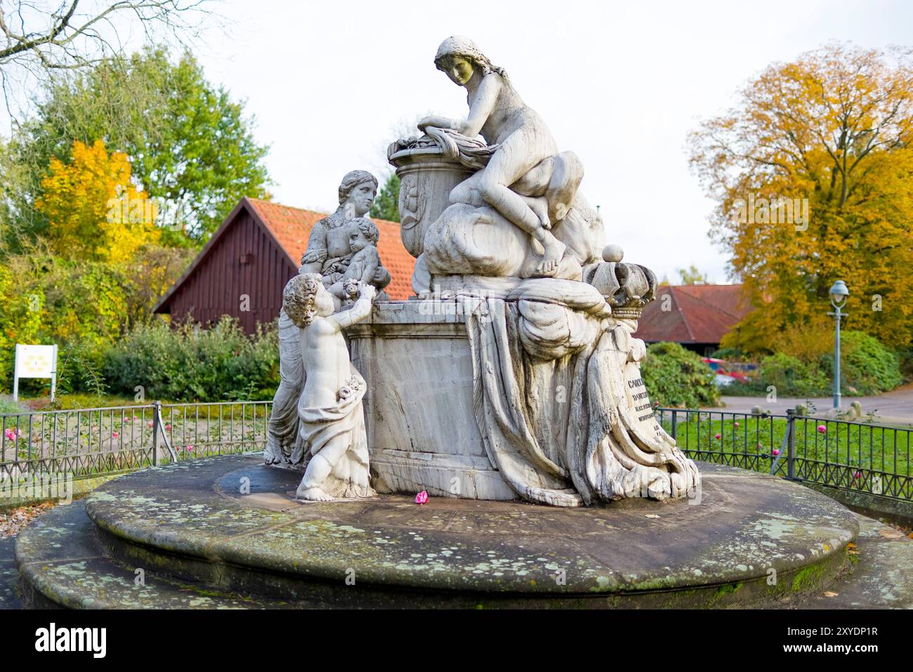 Gedenkstätte für Königin Caroline Mathilde, Celle City Park, Niedersachsen, Deutschland, Europa Stockfoto