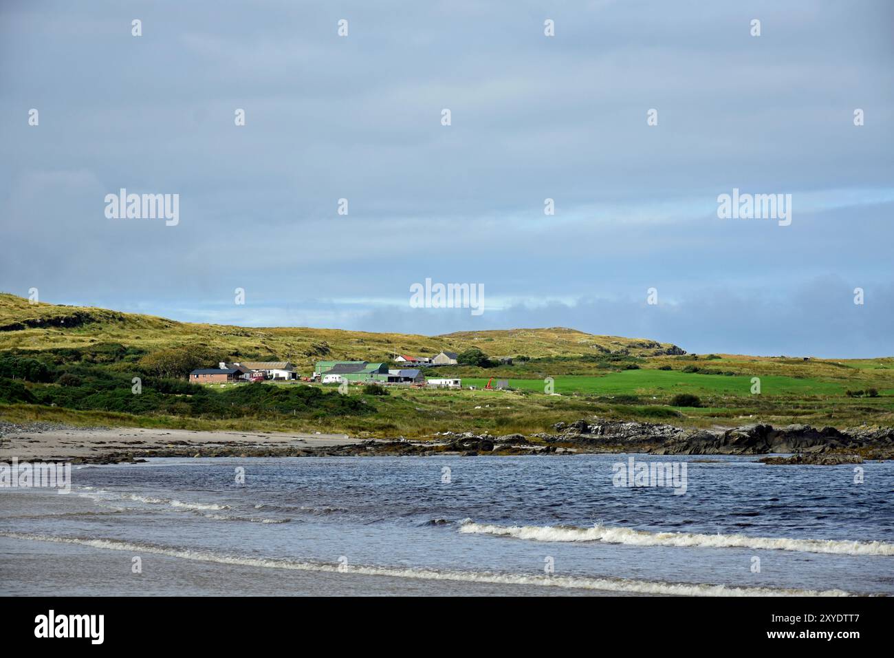 Ländlicher Bauernhof an der Donegal-Küste in der Nähe von Ardara, Irland Stockfoto