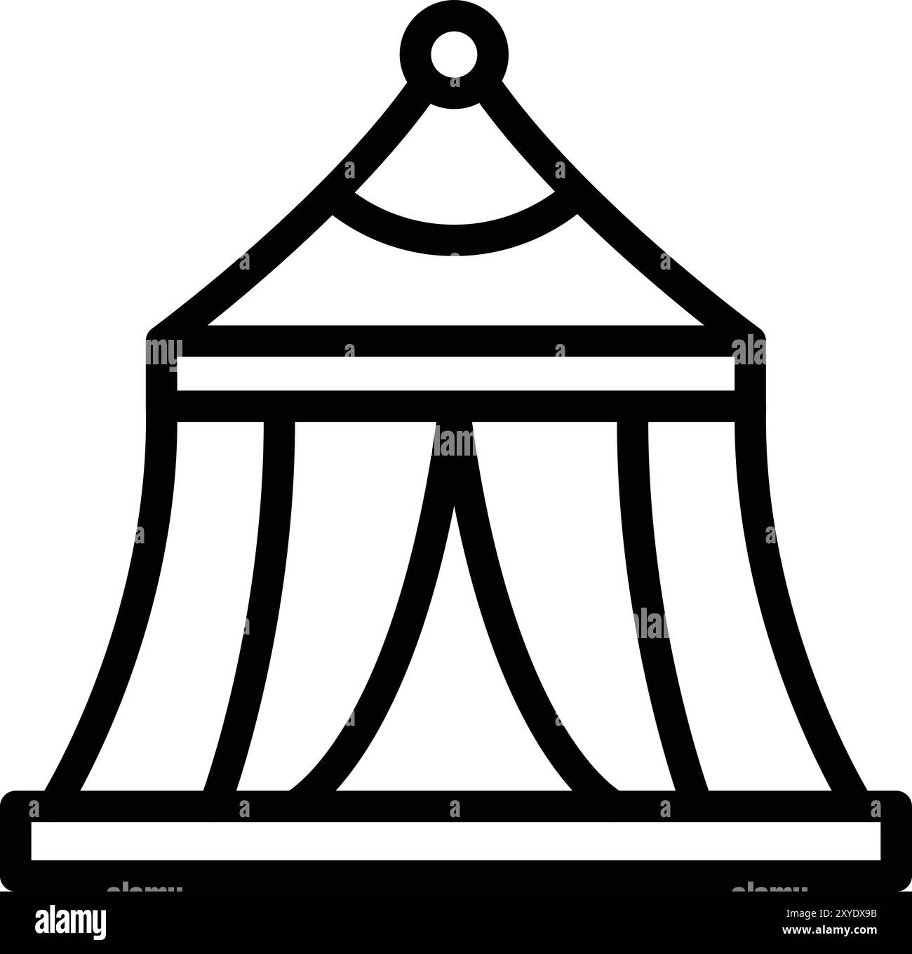 Zirkuszelt Vektor-Icon Design Illustration Stock Vektor