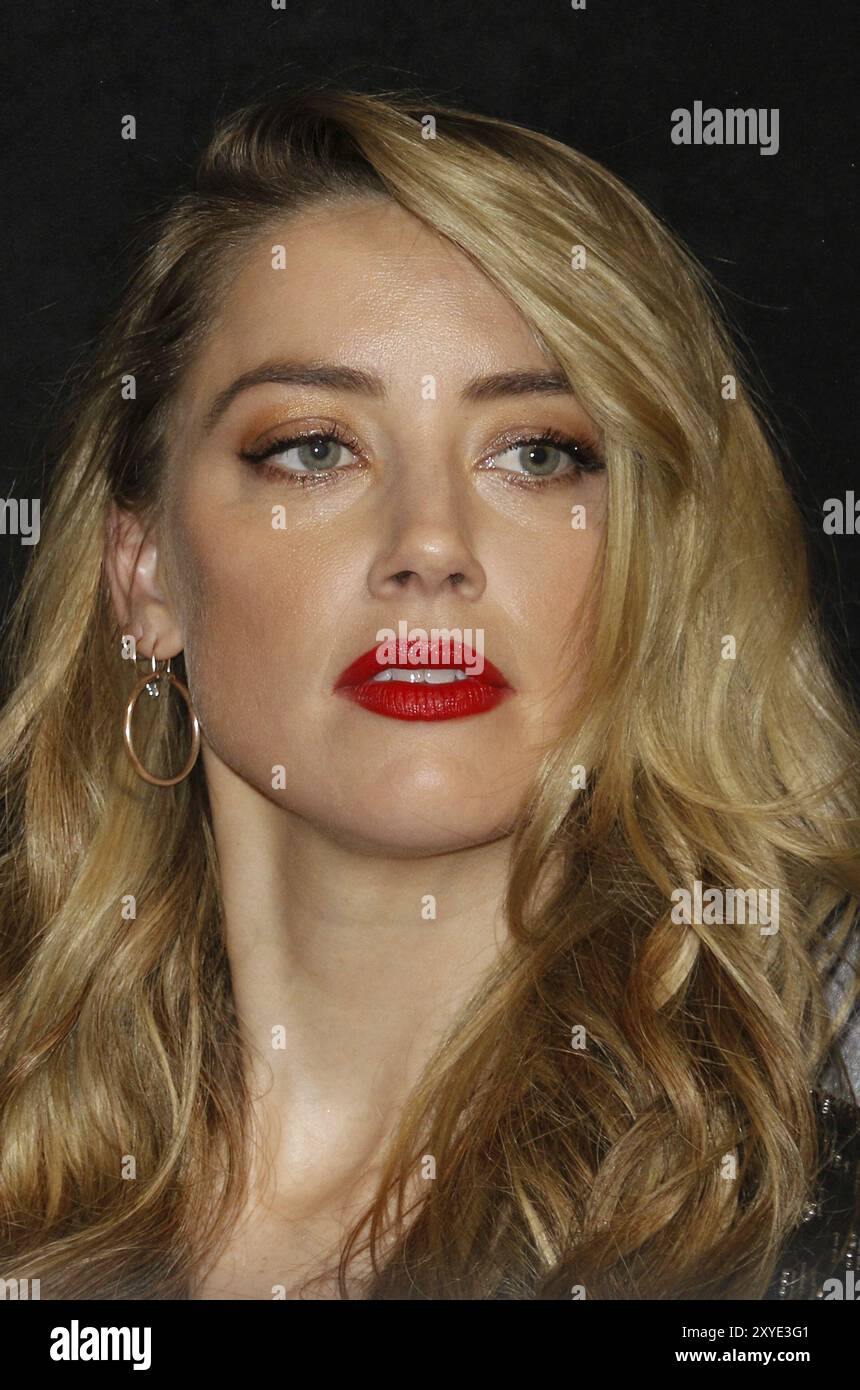 Amber hörte auf der 2018 CinemaCon, Warner Bros Pictures „The Big Picture“-Präsentation im Caesars Palace in Las Vegas, USA am 24. April 2018 Stockfoto