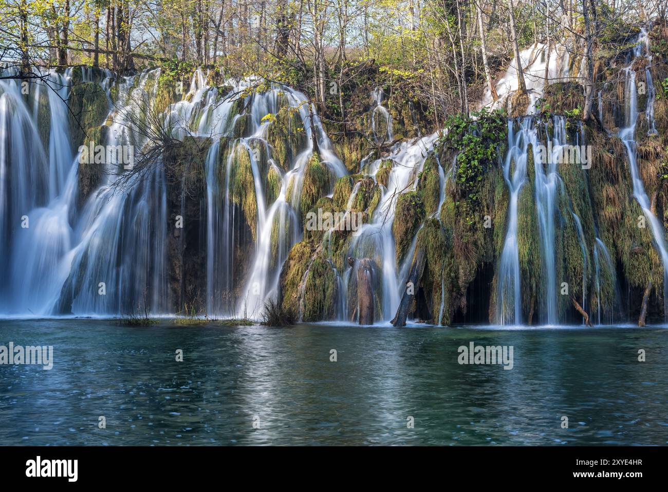 Wasserfall, Herbst, Nationalpark Plitvicer Seen, Plitvice, Kroatien, Europa Stockfoto