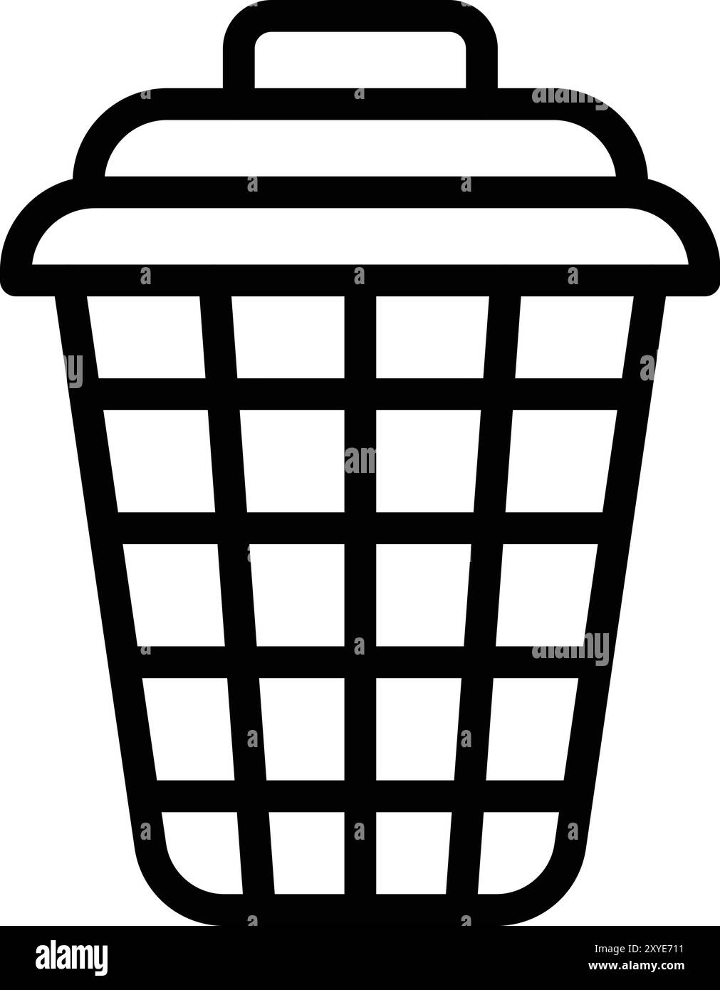 Wäschekorb Vektor Icon Design Illustration Stock Vektor