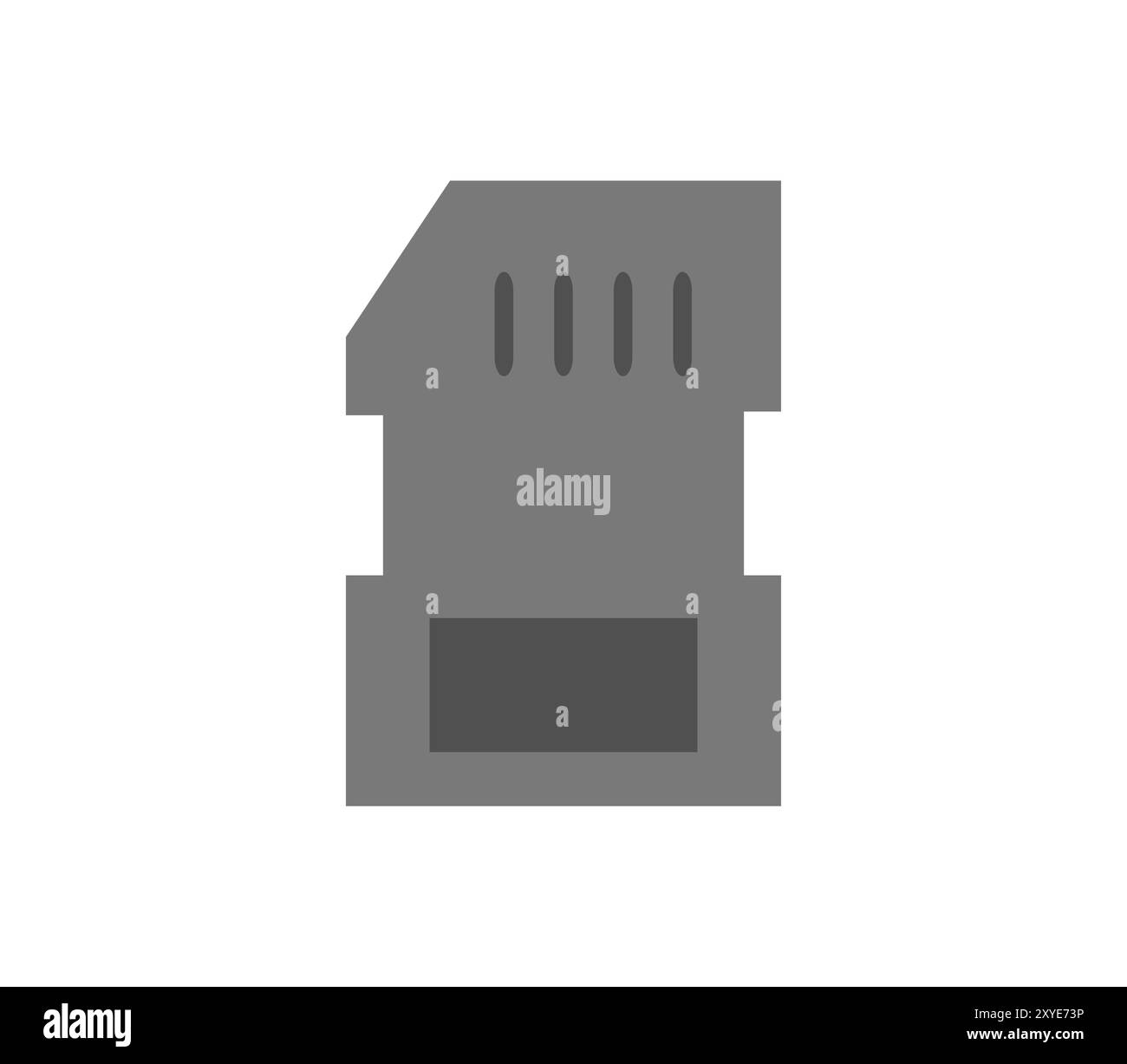 Speicherkartensymbol auf weißem Hintergrund Stockfoto