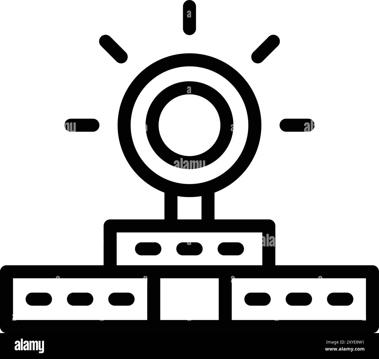Grafik Des Vektor-Symbols Für Kopfspiegel Stock Vektor