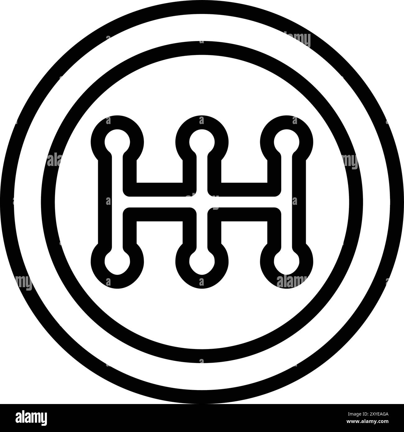 Schaltgetriebe Vektorsymbol Konstruktionsabbildung Stock Vektor