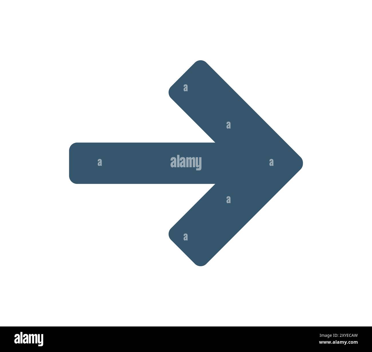 Pfeilsymbol in Vektor auf weißem Hintergrund Stockfoto