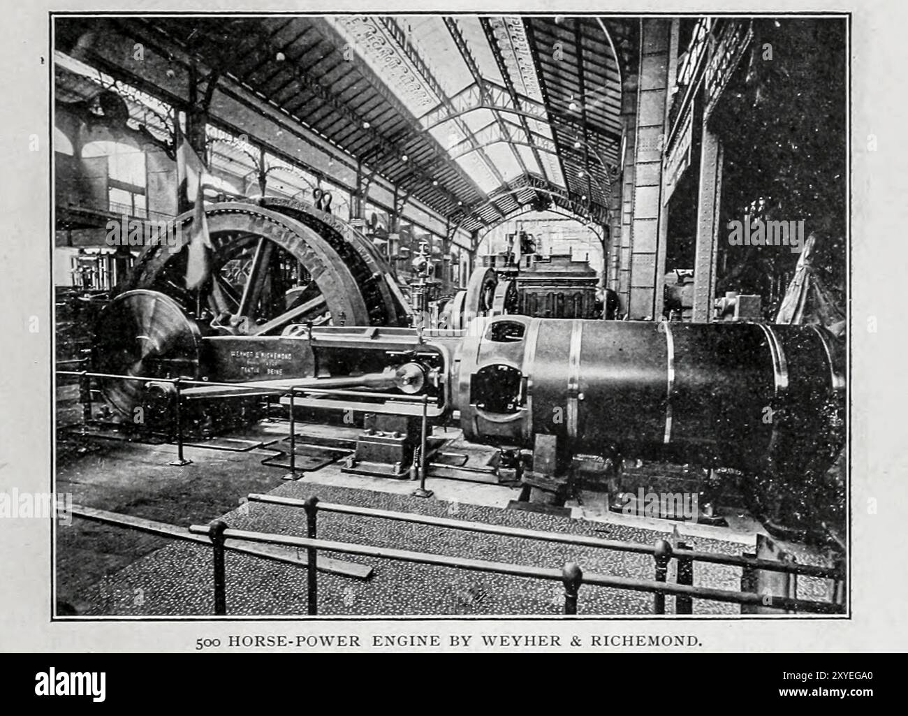 500 PS-MOTOR VON Weyher & Richemond aus dem Artikel POWER FEATURES DER PARISER AUSSTELLUNG. Von W. H. Donner. Vom Engineering Magazine widmet sich Industrial Progress Band XIX 1900 The Engineering Magazine Co Stockfoto