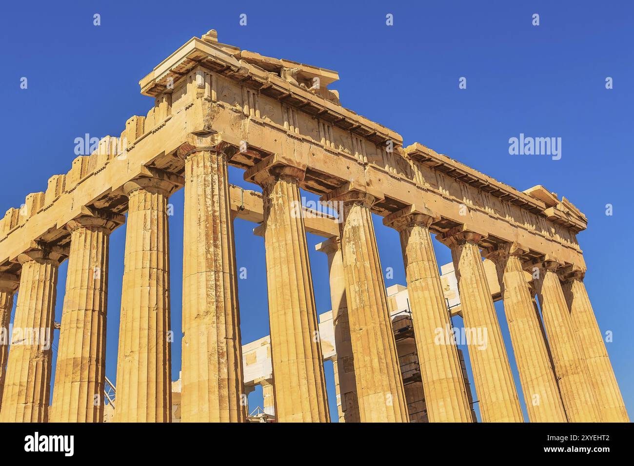 Athen, Griechenland antike Ruinen des Parthenon-Tempels in Akropolis in der Nähe Stockfoto