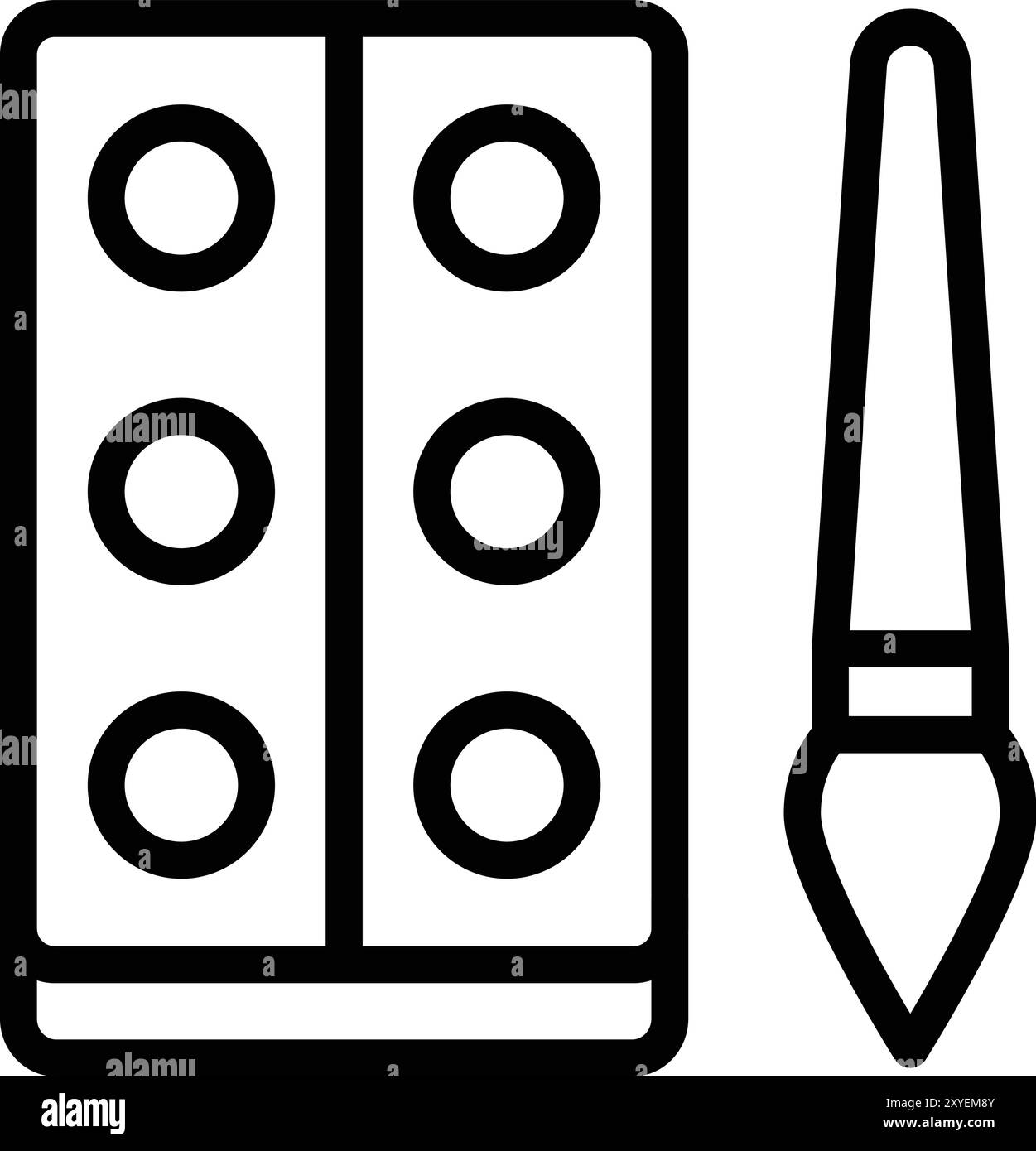 Aquarellvektorsymbol Illustration Stock Vektor