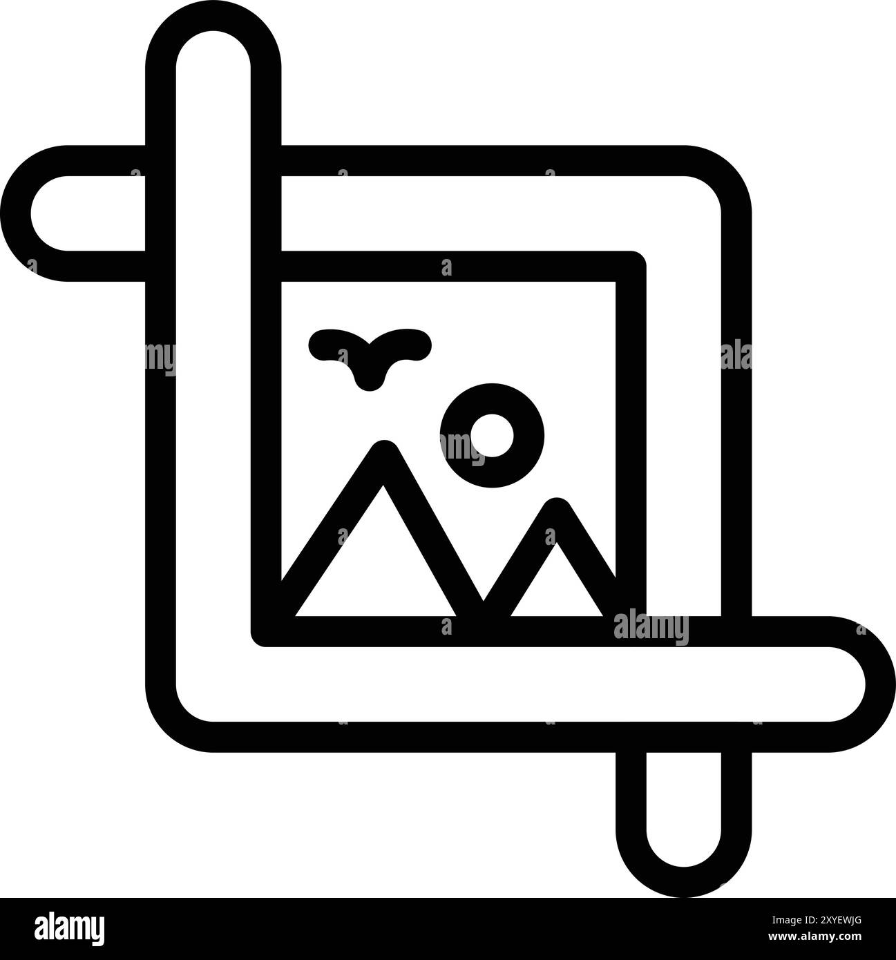 Symbol „Beschneiden Vektor“ Entwurfsdarstellung Stock Vektor