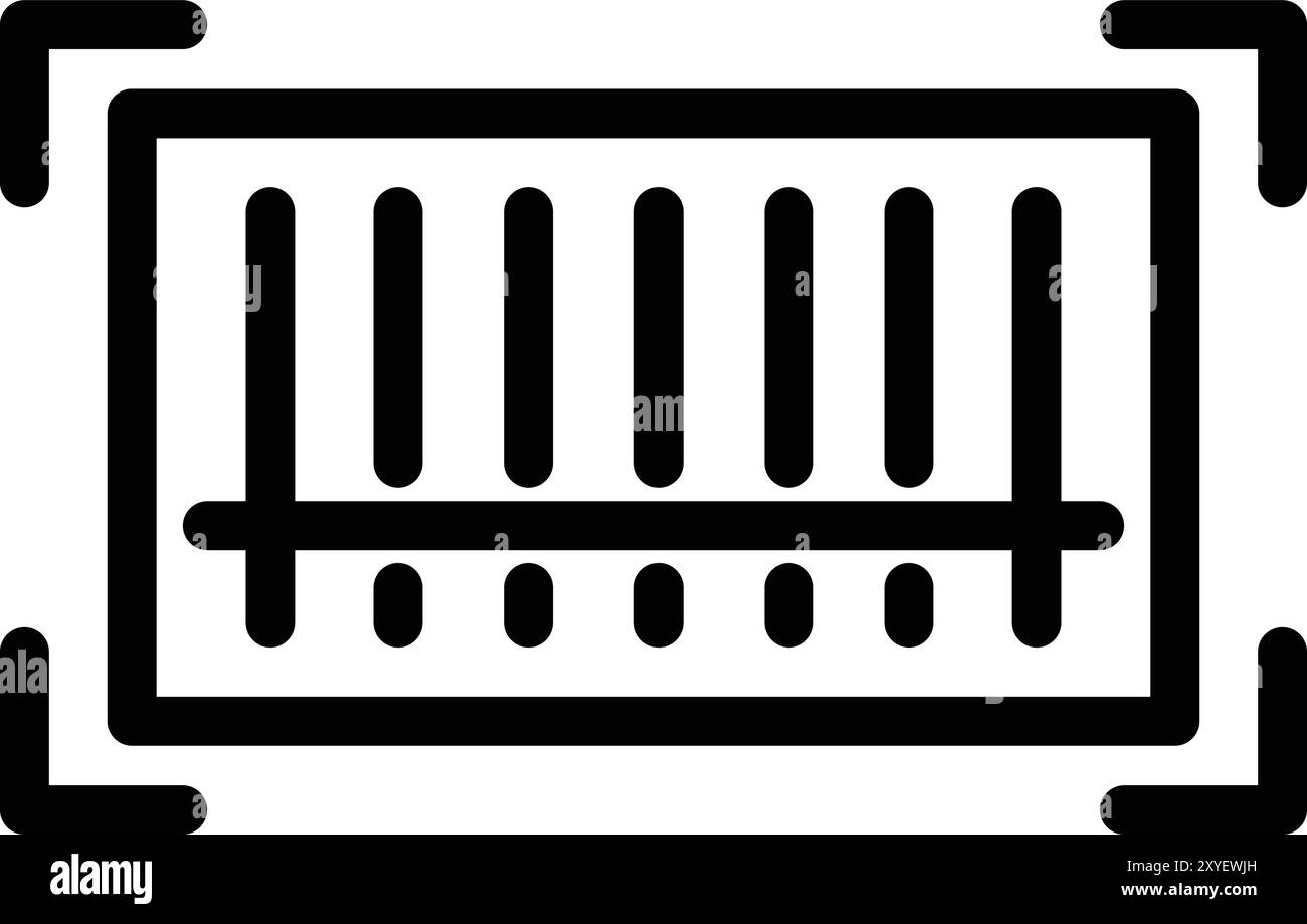 Produktcode Vektor-Symbol Design-Illustration Stock Vektor