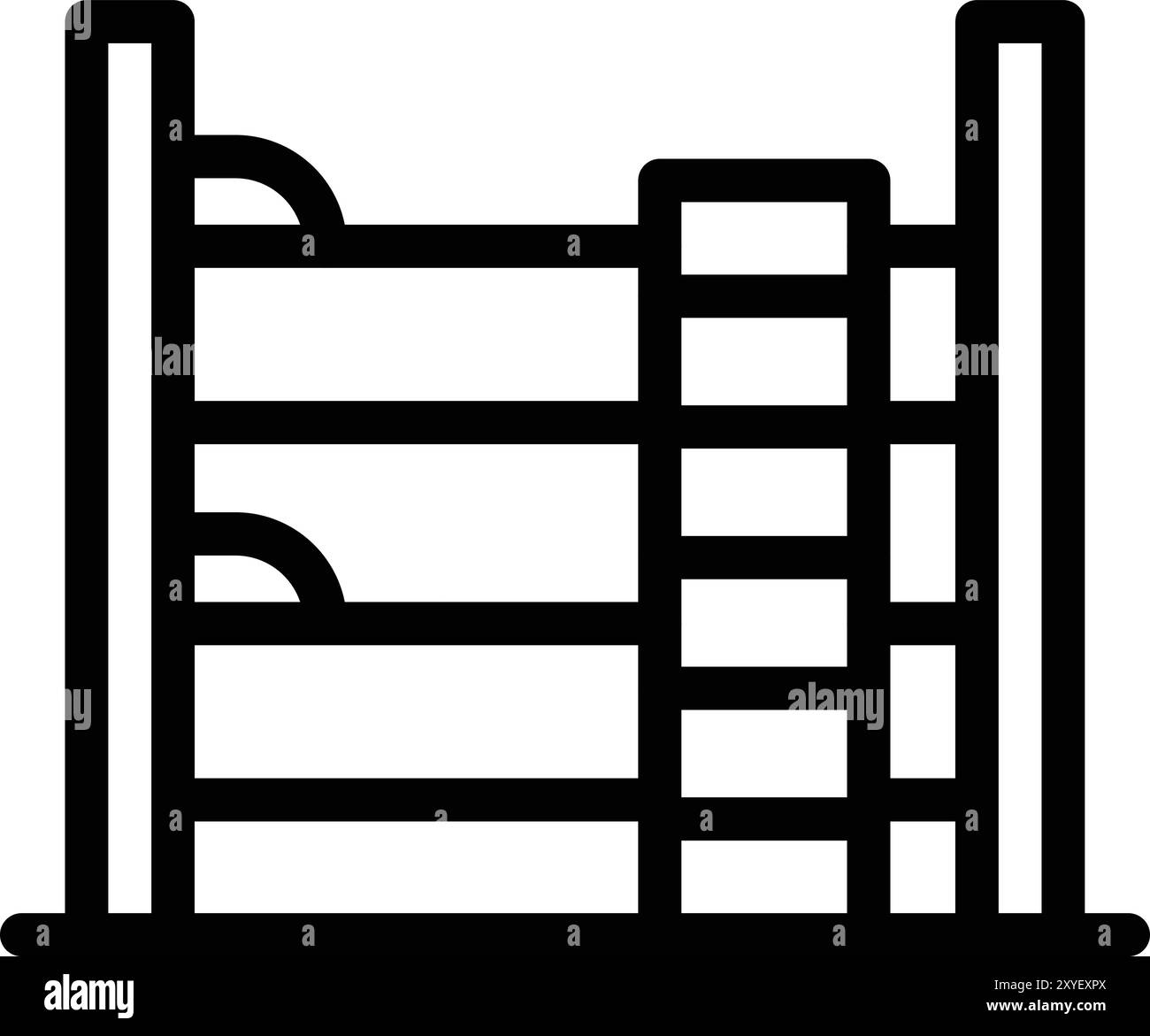 Etagenbett Vektor Symbol Design Illustration Stock Vektor