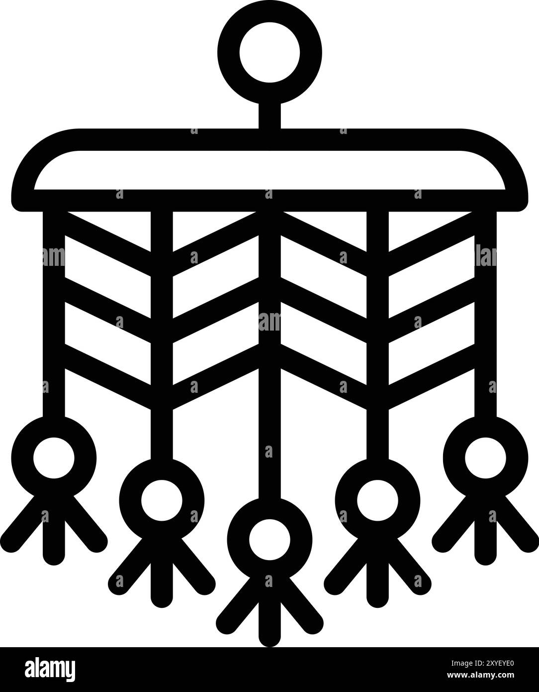 Makramee-Vektor-Symbol Design-Illustration Stock Vektor