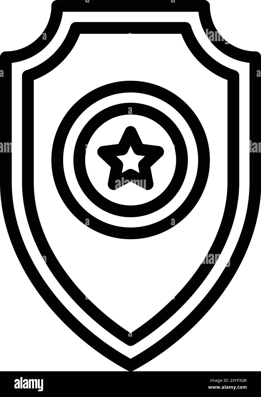 Abschirmvektor-Symbol-Design-Illustration Stock Vektor