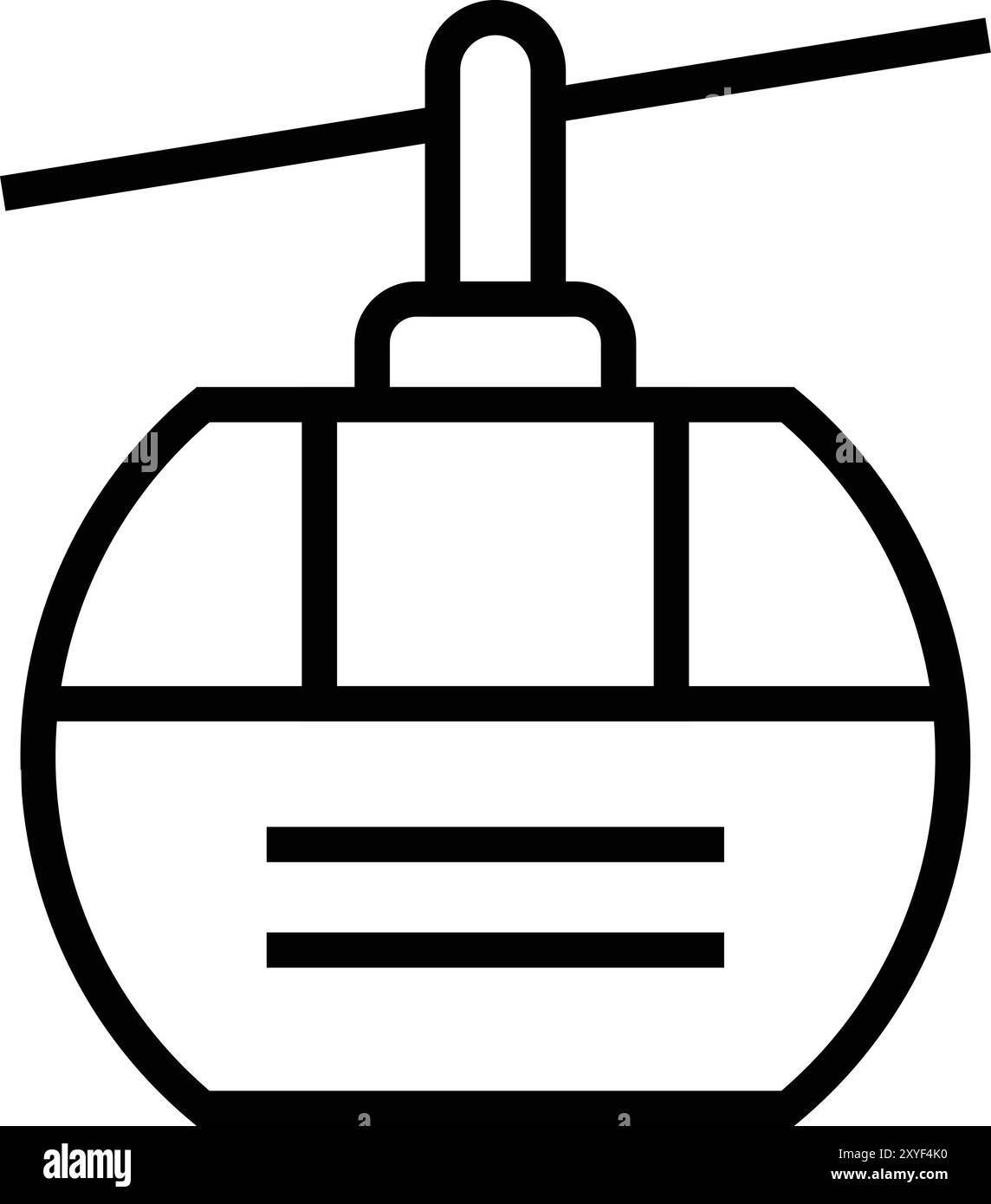 Seilbahnkabine Vektor-Symbol Design-Illustration Stock Vektor