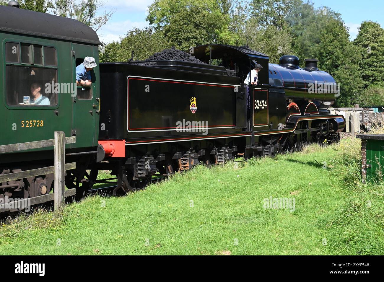 Beachy Head ist eine Lokomotive der Atlantik-Klasse auf der Bluebell Railway. Stockfoto