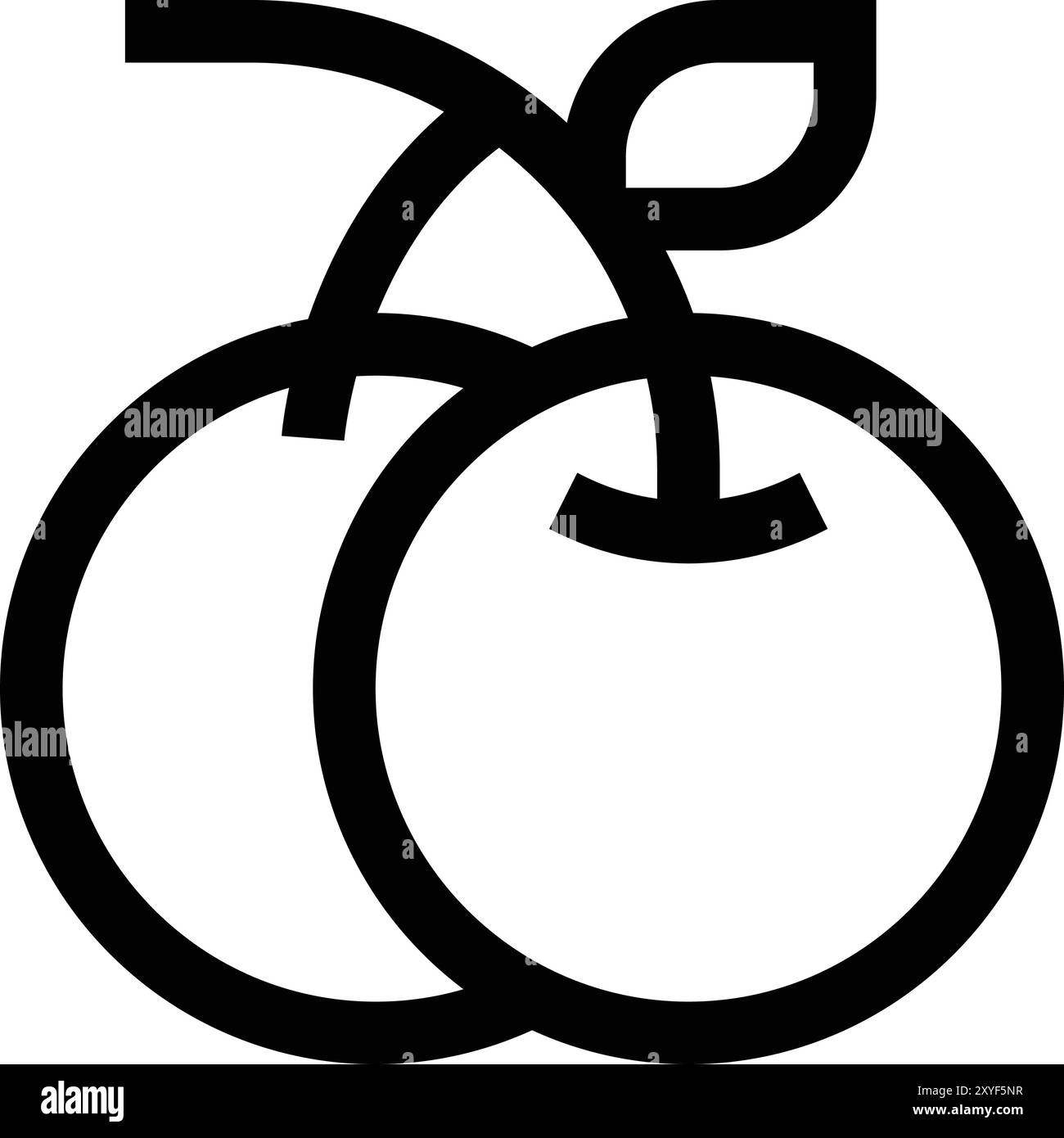 Cherry Vector Icon Design Illustration Stock Vektor