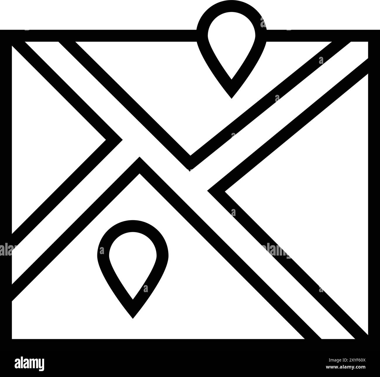 Abbildung Des Kartenvektorsymbols Design Stock Vektor