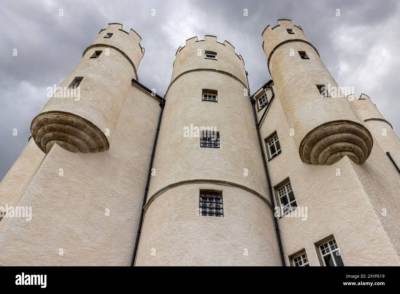 Braemar Castle befindet sich in der Nähe des Dorfes Braemar in Aberdeenshire, Schottland. Stockfoto