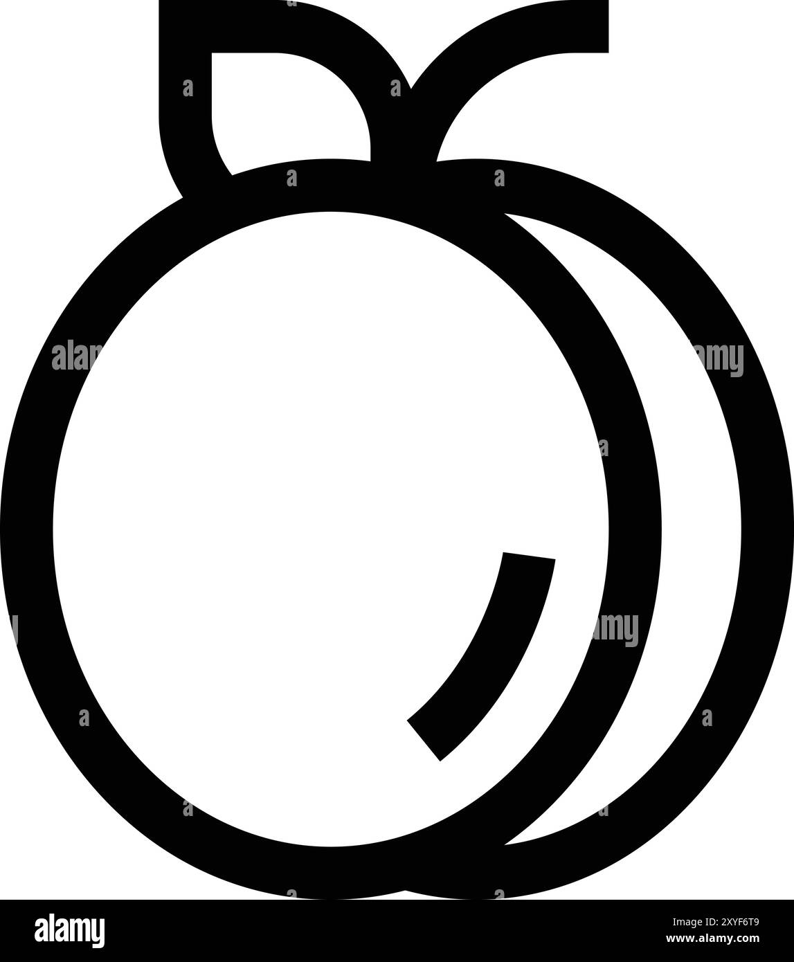 Aprikose Vektor-Symbol Design Illustration Stock Vektor