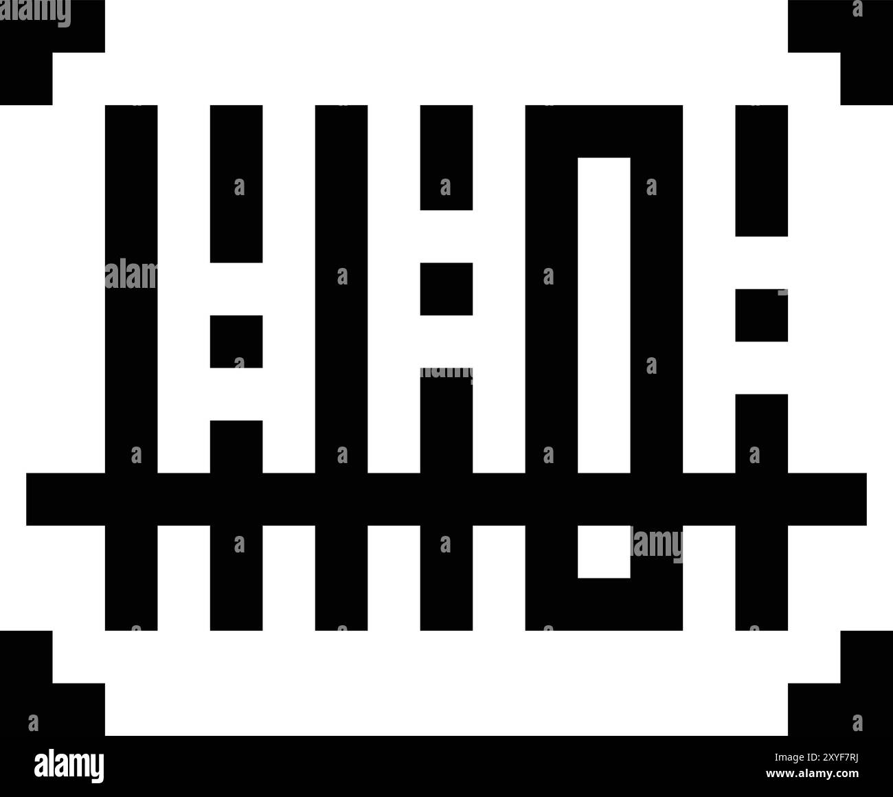 Strichcode-Scannen Vektor-Symbol Design-Illustration Stock Vektor