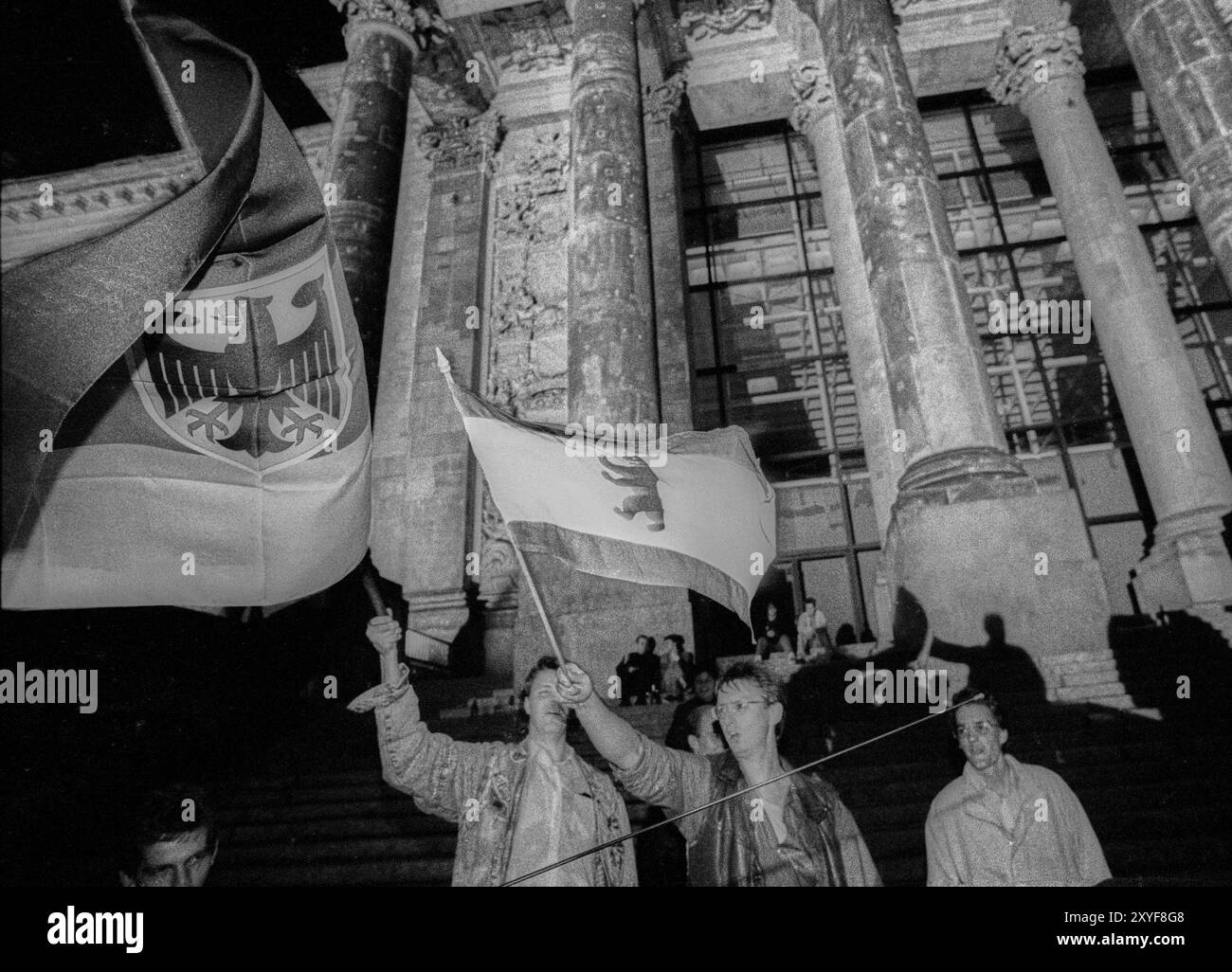 Deutschland, Berlin, 22. Juni 1991, wird die Hauptstadtentscheidung (für Berlin) im Reichstag, Europa, gefeiert Stockfoto