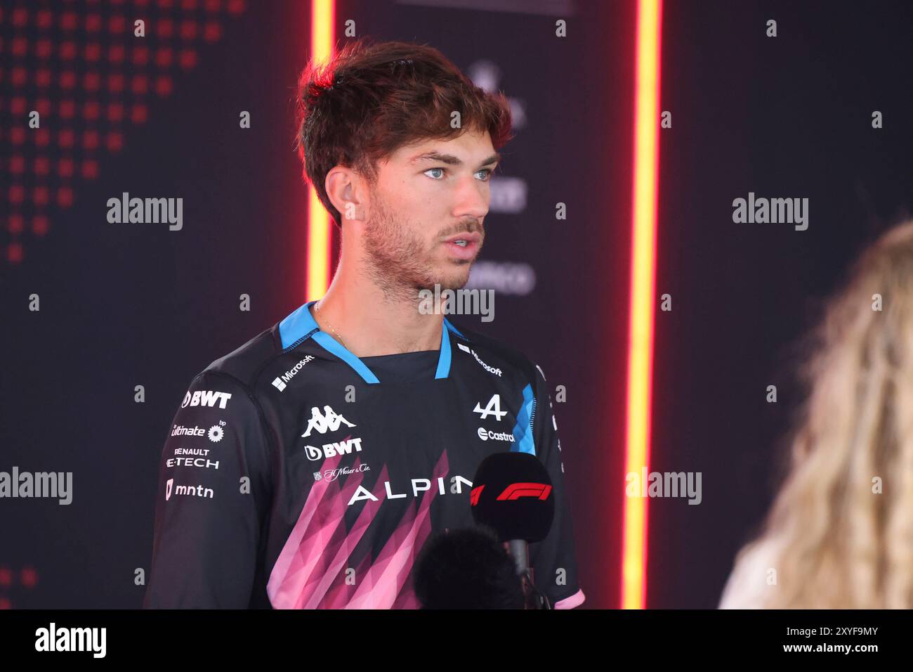 Monza, Italien. August 2023. 10 Pierre Gasly (BWT Alpine F1 Team, #10), ITA, Formel 1 Weltmeisterschaft, Grand Prix von Italien, Autodromo Nazionale Monza, Medientag, 29.08.2024 Foto: Eibner-Pressefoto/Annika Graf Credit: dpa/Alamy Live News Stockfoto